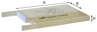 Goodwill AG 285 2K CF Filter, interior air AG2852KCF: Buy near me in Poland at 2407.PL - Good price!