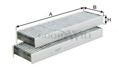 Goodwill AG 296 2K CFC Activated Carbon Cabin Filter AG2962KCFC: Buy near me at 2407.PL in Poland at an Affordable price!