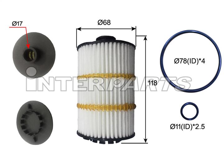 Interparts filter IPEO-884 Oil Filter IPEO884: Buy near me in Poland at 2407.PL - Good price!