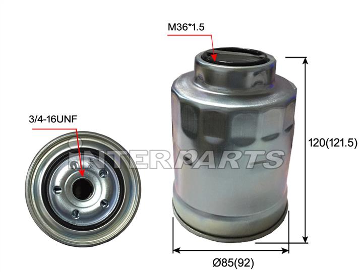 Interparts filter IPF-163 Filtr paliwa IPF163: Dobra cena w Polsce na 2407.PL - Kup Teraz!