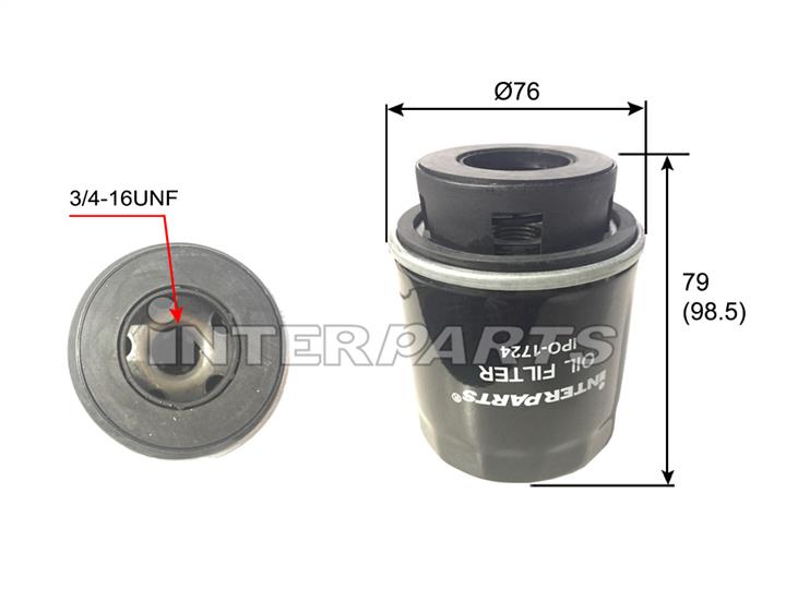 Interparts filter IPO-1724 Filtr oleju IPO1724: Dobra cena w Polsce na 2407.PL - Kup Teraz!