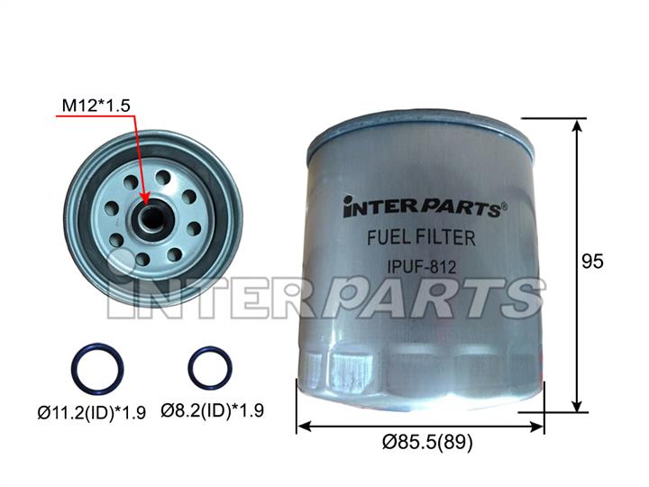 Interparts filter IPUF-812 Фільтр палива IPUF812: Приваблива ціна - Купити у Польщі на 2407.PL!