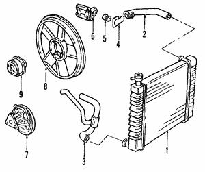 52477186 General Motors Engine cooling radiator