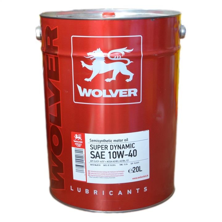 Wolver 4260360940620 Engine oil Wolver Super Dynamic 10W-40, 20L 4260360940620: Buy near me in Poland at 2407.PL - Good price!