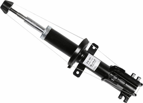 SACHS 316 591 Front oil and gas suspension shock absorber 316591: Buy near me at 2407.PL in Poland at an Affordable price!