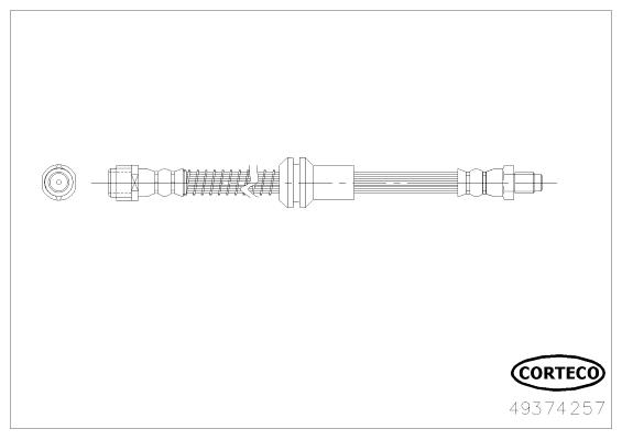 Corteco 49374257 Przewód hamulcowy elastyczny 49374257: Dobra cena w Polsce na 2407.PL - Kup Teraz!