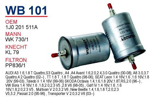 Wunder WB-101 Fuel filter WB101: Buy near me in Poland at 2407.PL - Good price!