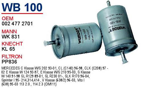 Wunder WB-100 Топливный фильтр WB100: Отличная цена - Купить в Польше на 2407.PL!