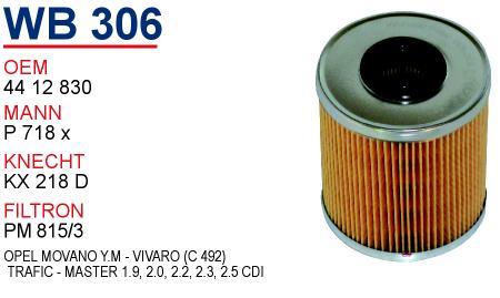 Wunder WB-306 Fuel filter WB306: Buy near me in Poland at 2407.PL - Good price!