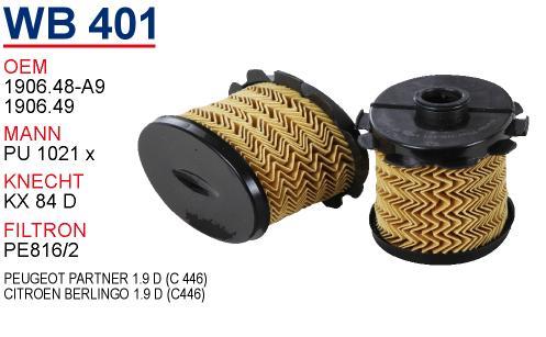 Wunder WB-401 Фільтр палива WB401: Приваблива ціна - Купити у Польщі на 2407.PL!