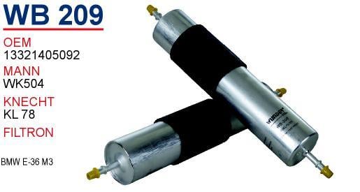 Wunder WB-209 Fuel filter WB209: Buy near me in Poland at 2407.PL - Good price!