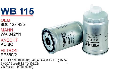 Wunder WB-115 Fuel filter WB115: Buy near me in Poland at 2407.PL - Good price!
