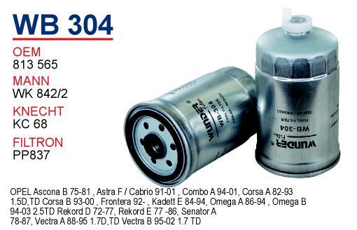 Wunder WB-304 Топливный фильтр WB304: Отличная цена - Купить в Польше на 2407.PL!