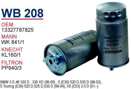 Wunder WB-208 Fuel filter WB208: Buy near me in Poland at 2407.PL - Good price!