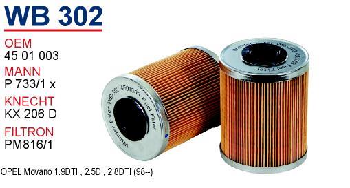 Wunder WB-302 Топливный фильтр WB302: Купить в Польше - Отличная цена на 2407.PL!