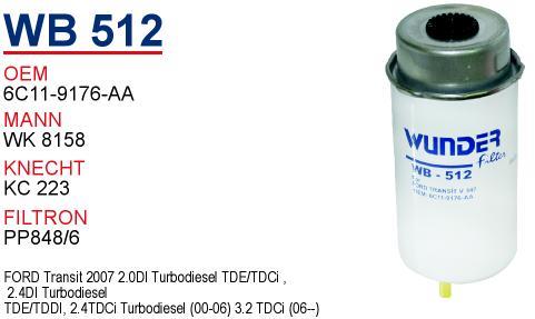 Wunder WB-512 Filtr paliwa WB512: Dobra cena w Polsce na 2407.PL - Kup Teraz!