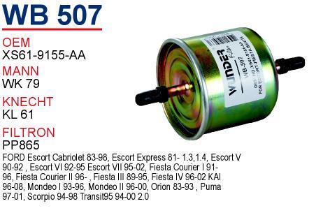 Wunder WB-507 Kraftstofffilter WB507: Kaufen Sie zu einem guten Preis in Polen bei 2407.PL!