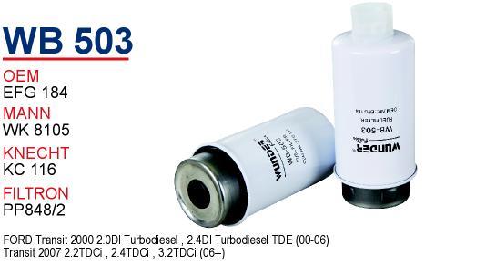 Wunder WB-503 Fuel filter WB503: Buy near me in Poland at 2407.PL - Good price!