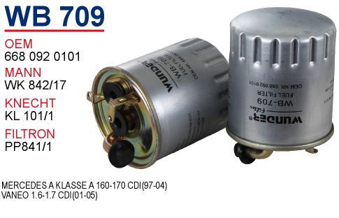 Wunder WB-709 Фільтр палива WB709: Приваблива ціна - Купити у Польщі на 2407.PL!