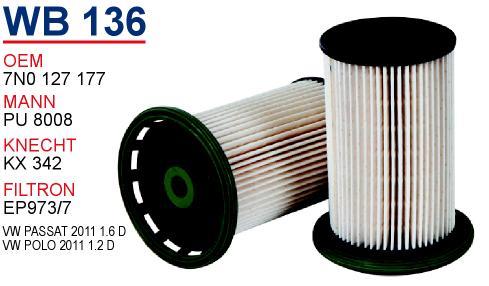Wunder WB-136 Fuel filter WB136: Buy near me in Poland at 2407.PL - Good price!