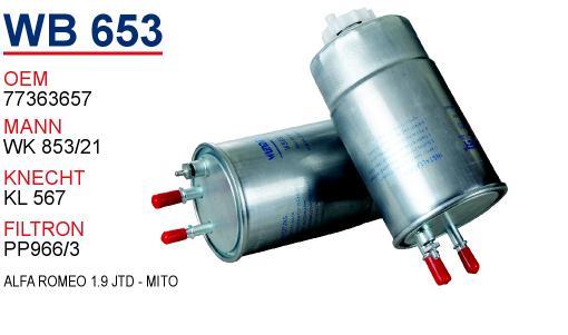 Wunder WB-653 Fuel filter WB653: Buy near me in Poland at 2407.PL - Good price!