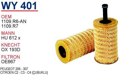 Wunder WY-401 Oil Filter WY401: Buy near me in Poland at 2407.PL - Good price!