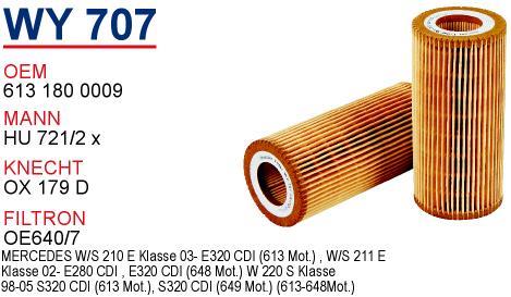 Wunder WY-707 Масляный фильтр WY707: Отличная цена - Купить в Польше на 2407.PL!