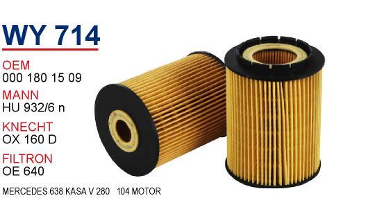 Wunder WY-714 Oil Filter WY714: Buy near me in Poland at 2407.PL - Good price!