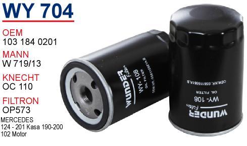 Wunder WY-704 Oil Filter WY704: Buy near me in Poland at 2407.PL - Good price!