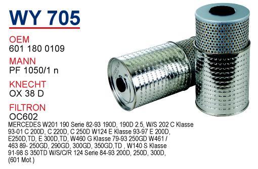 Wunder WY-705 Oil Filter WY705: Buy near me in Poland at 2407.PL - Good price!