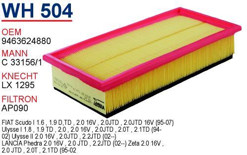 Wunder WH-504 Air filter WH504: Buy near me in Poland at 2407.PL - Good price!