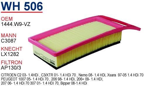Wunder WH-506 Air filter WH506: Buy near me in Poland at 2407.PL - Good price!