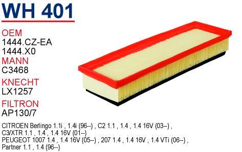 Wunder WH-401 Air filter WH401: Buy near me in Poland at 2407.PL - Good price!