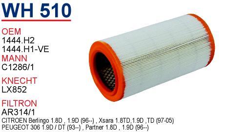 Wunder WH-510 Air filter WH510: Buy near me in Poland at 2407.PL - Good price!