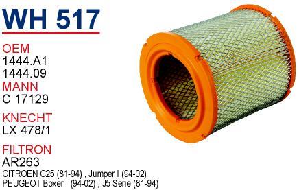 Wunder WH-517 Air filter WH517: Buy near me in Poland at 2407.PL - Good price!