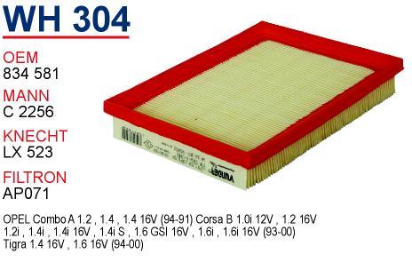 Wunder WH-304 Air filter WH304: Buy near me in Poland at 2407.PL - Good price!