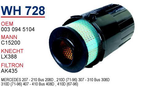 Wunder WH-728 Filtr powietrza WH728: Dobra cena w Polsce na 2407.PL - Kup Teraz!
