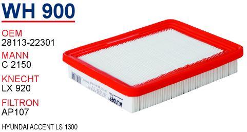 Wunder WH-900 Air filter WH900: Buy near me in Poland at 2407.PL - Good price!