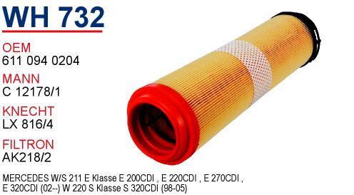 Wunder WH-732 Luftfilter WH732: Kaufen Sie zu einem guten Preis in Polen bei 2407.PL!