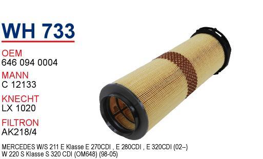 Wunder WH-733 Filtr powietrza WH733: Dobra cena w Polsce na 2407.PL - Kup Teraz!