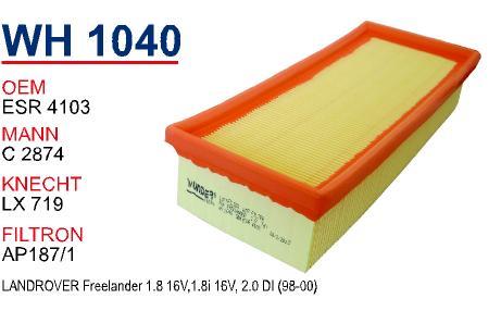 Wunder WH-1040 Air filter WH1040: Buy near me at 2407.PL in Poland at an Affordable price!