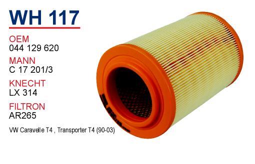 Wunder WH-117 Air filter WH117: Buy near me in Poland at 2407.PL - Good price!