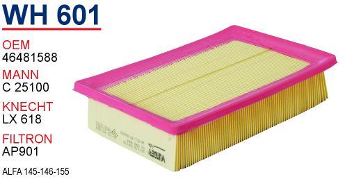 Wunder WH601 Air filter WH601: Buy near me in Poland at 2407.PL - Good price!