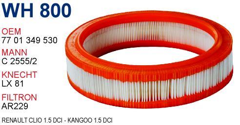 Wunder WH800 Air filter WH800: Buy near me at 2407.PL in Poland at an Affordable price!