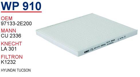 Wunder WP910 Filter, interior air WP910: Buy near me at 2407.PL in Poland at an Affordable price!