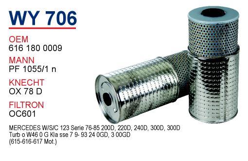 Wunder WY706 Масляный фильтр WY706: Отличная цена - Купить в Польше на 2407.PL!