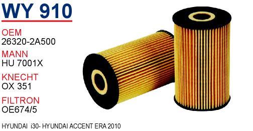 Wunder WY910 Oil Filter WY910: Buy near me at 2407.PL in Poland at an Affordable price!
