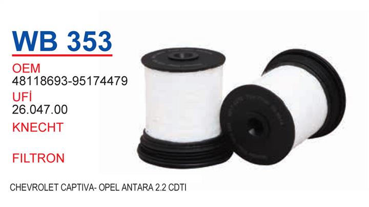 Wunder WB 353 Fuel filter WB353: Buy near me in Poland at 2407.PL - Good price!