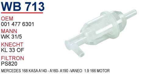 Wunder WB-713 Fuel filter WB713: Buy near me in Poland at 2407.PL - Good price!