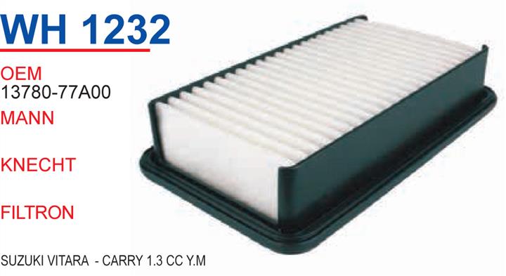Wunder WH 1232 Air filter WH1232: Buy near me in Poland at 2407.PL - Good price!